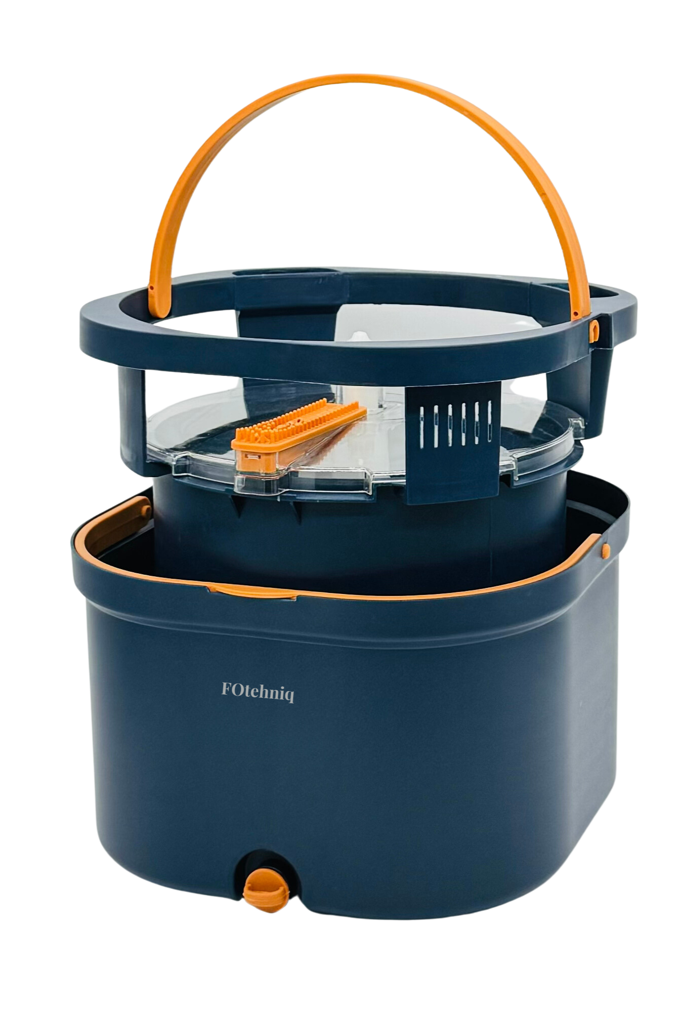 Set Mop Rotativ DUAL BUCKET albastru cu Lavete Incluse