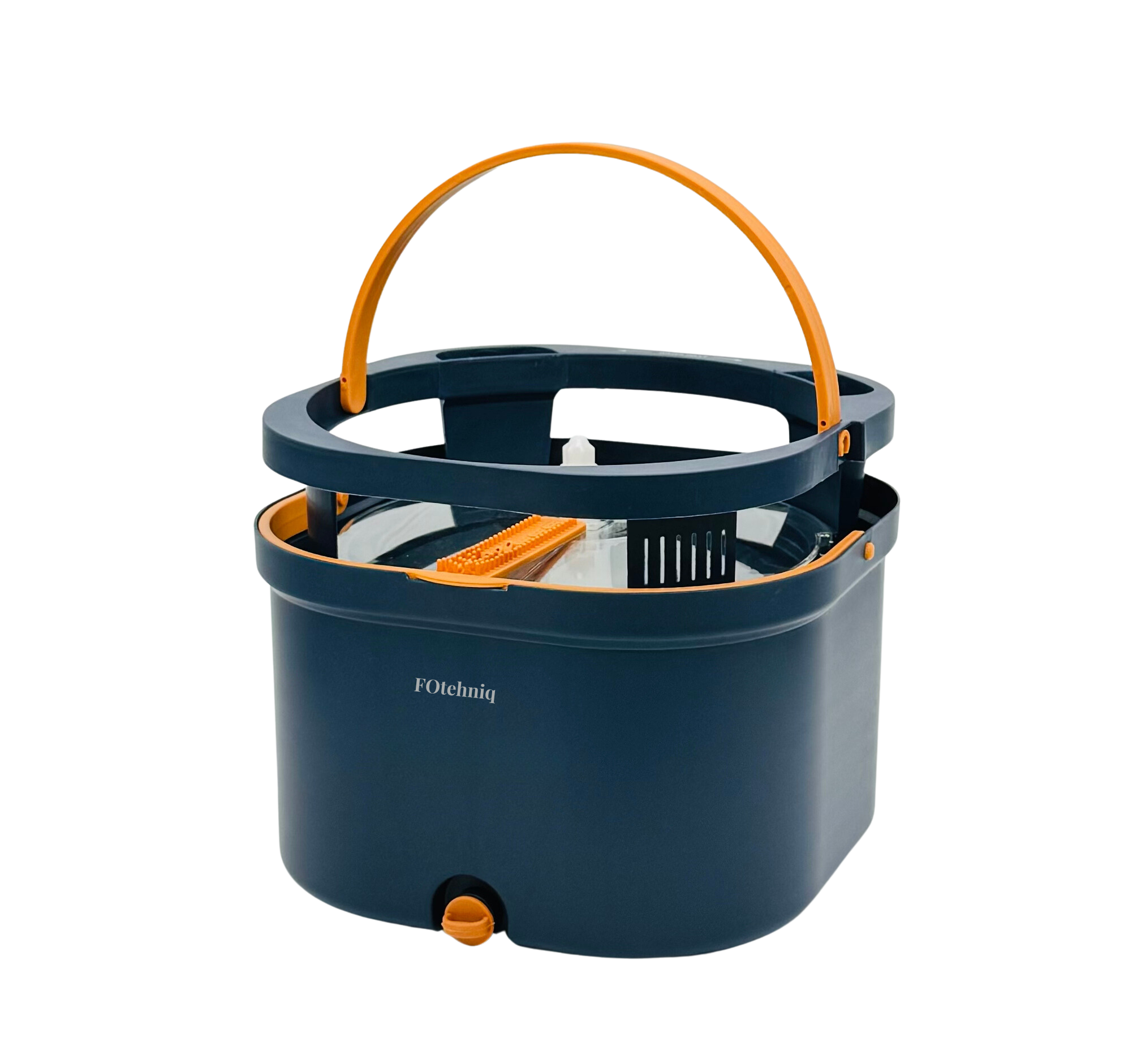 Set Mop Rotativ DUAL BUCKET albastru cu Lavete Incluse