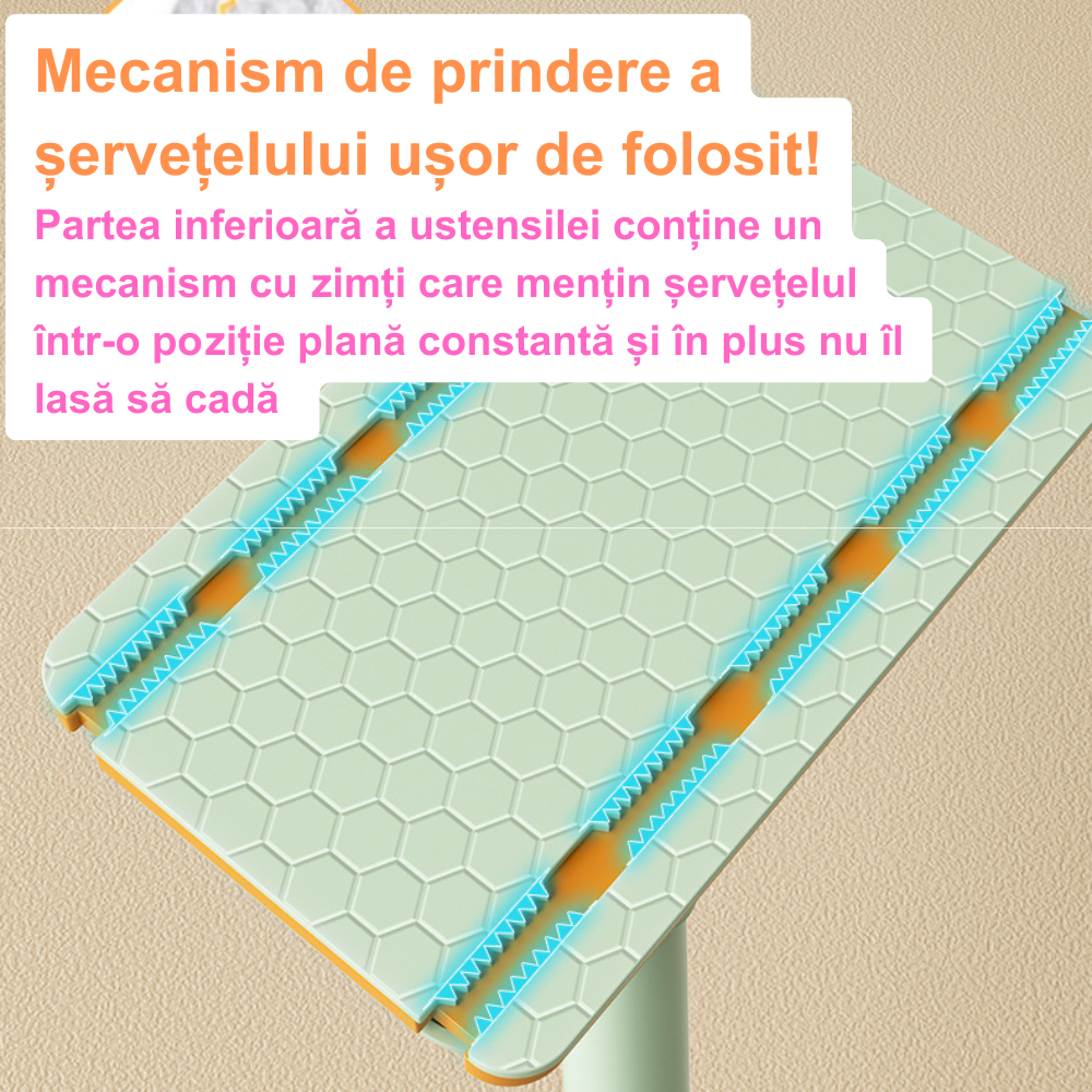 Ustensila servețele umede tip Mini Mop Extensibil Verde