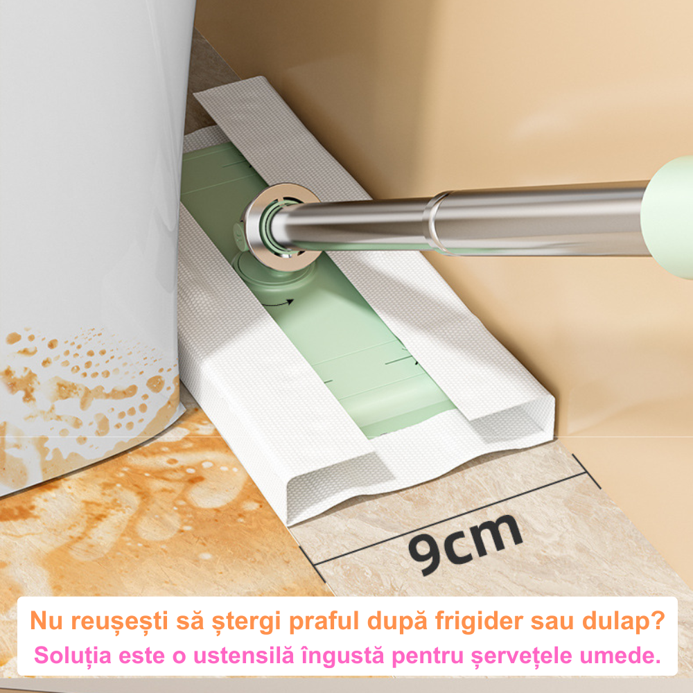 Ustensila servețele umede tip Mini Mop Extensibil Verde