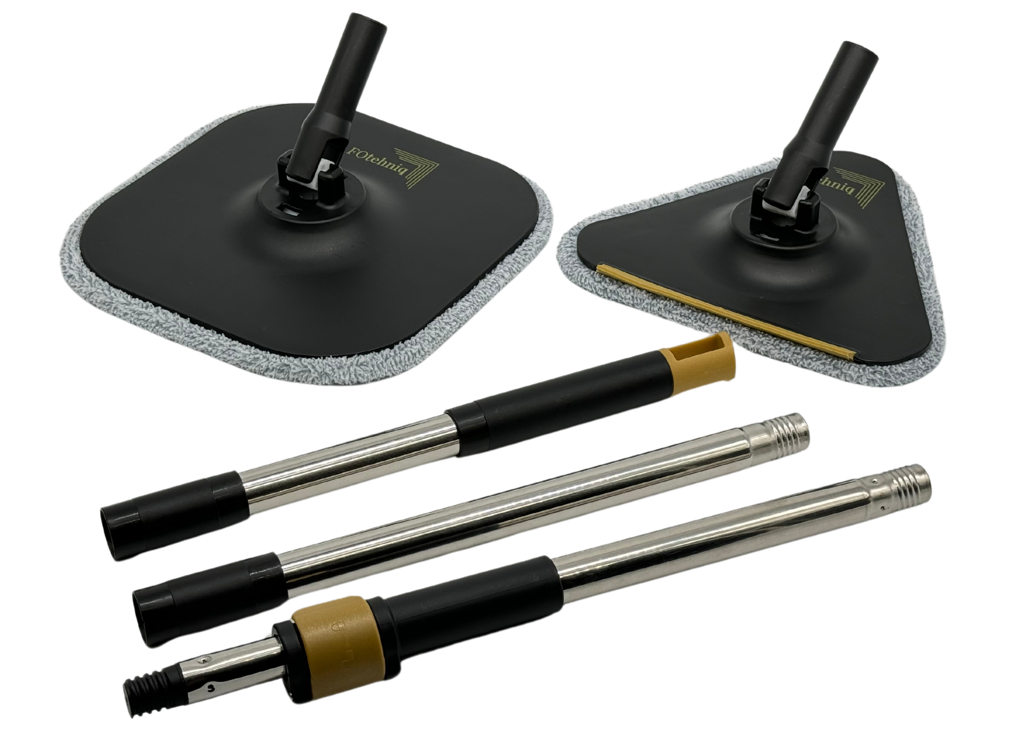 Set Mop Rotativ DUAL BUCKET negru cu Lavete Incluse