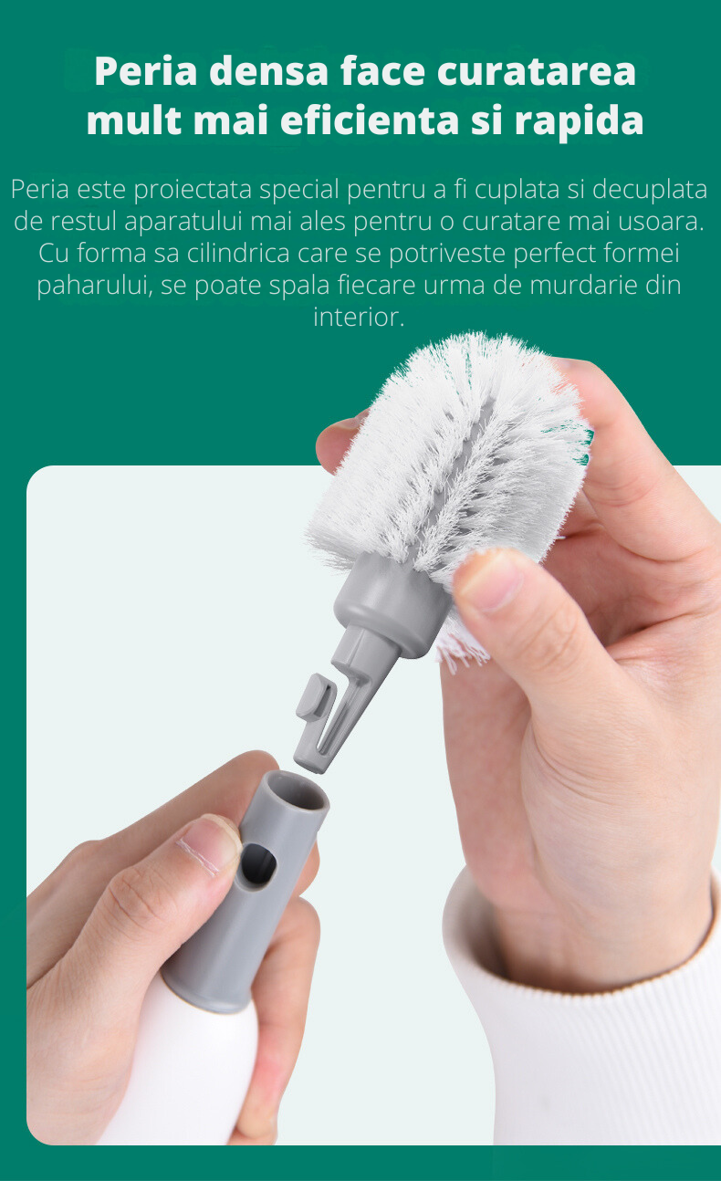 Perie Electrica Rotativa rezistenta la apa pentru Vesela, Biberoane, Pahare