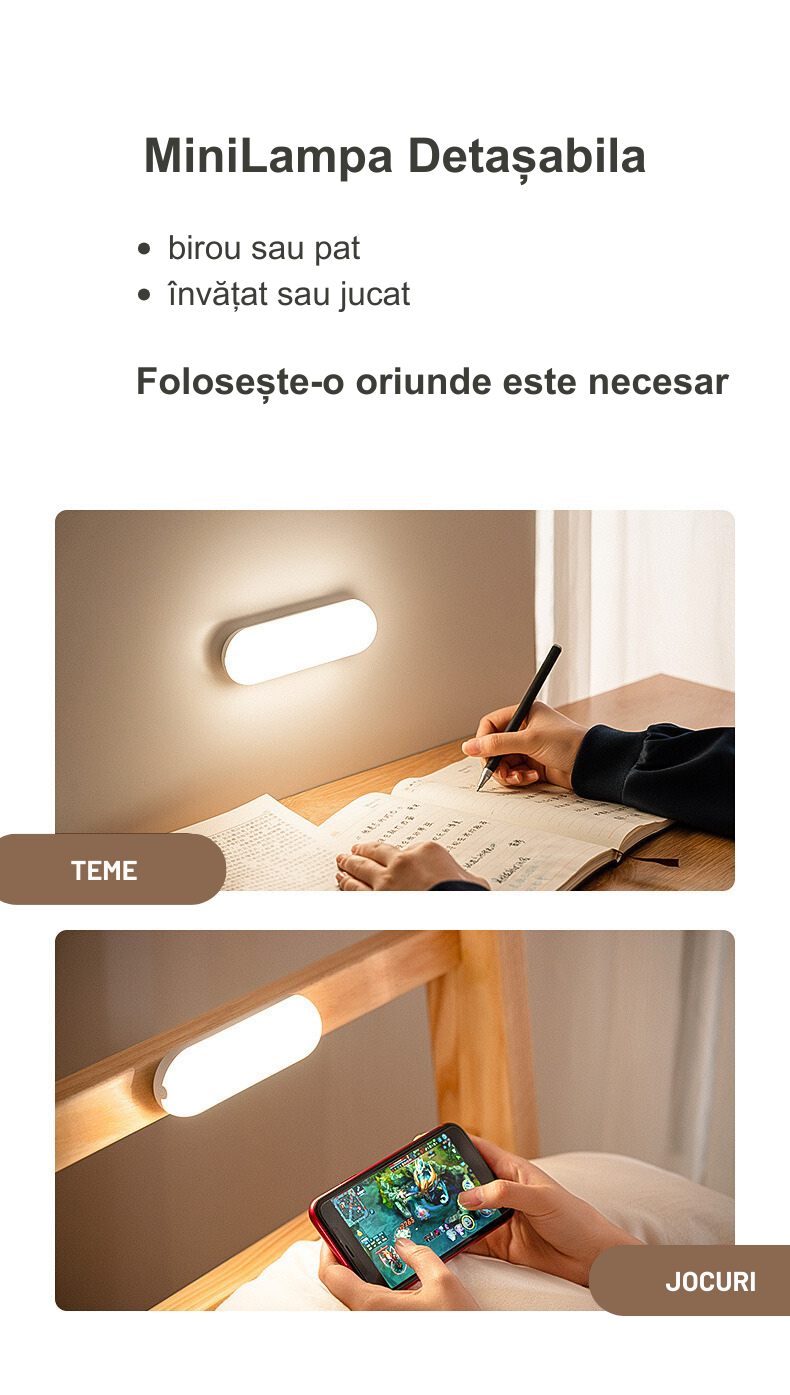 Lampa Reincarcabila LED Student Magentica 30 de leduri 1200 mAh