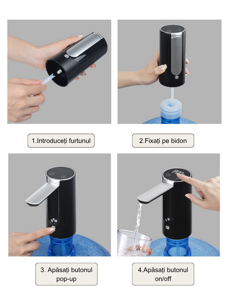 Dozator electric inteligent de apa pentru bidon A2