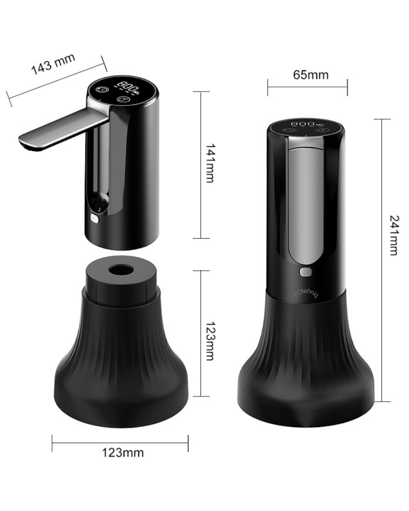 Smart electric water dispenser for A2 bottles