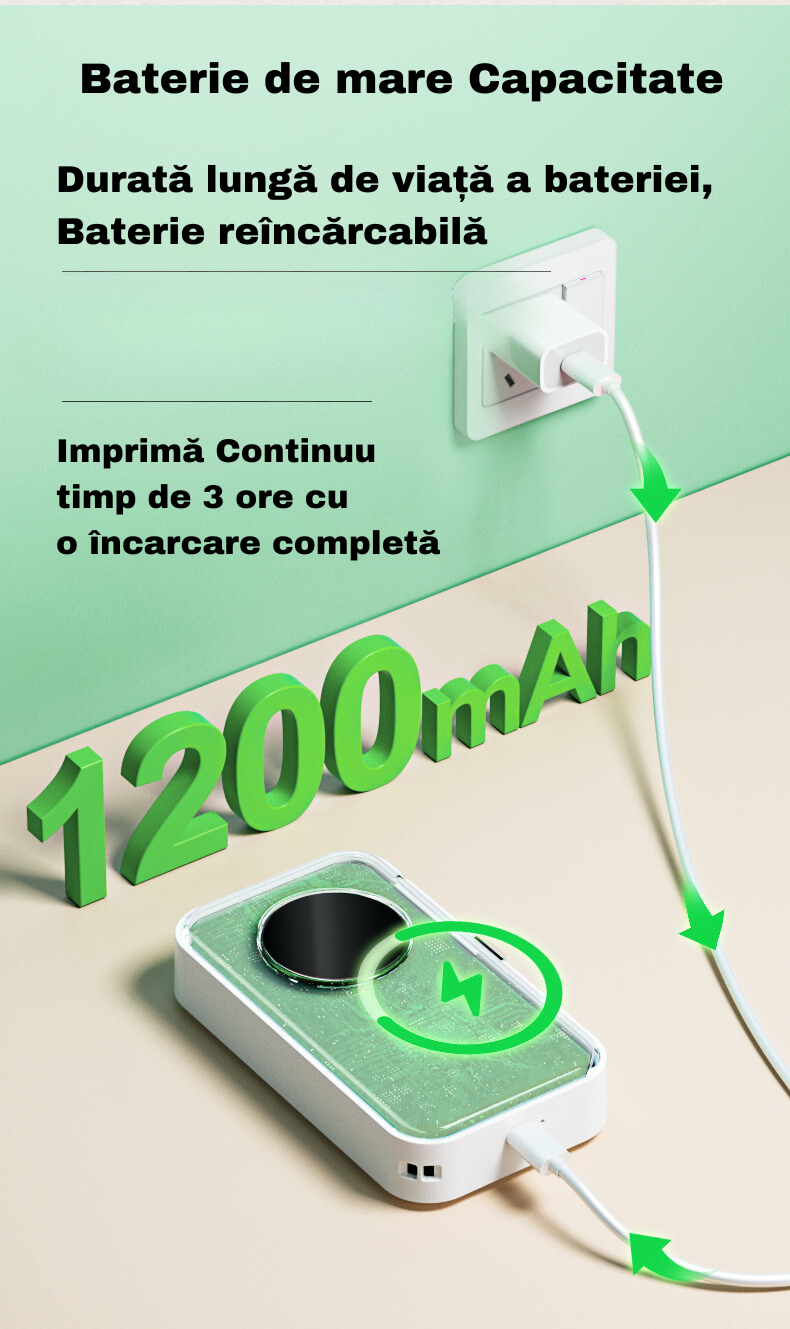 Mini Imprimanta Termica Portabila Phomemo D35 - Bluetooth cu acumulator