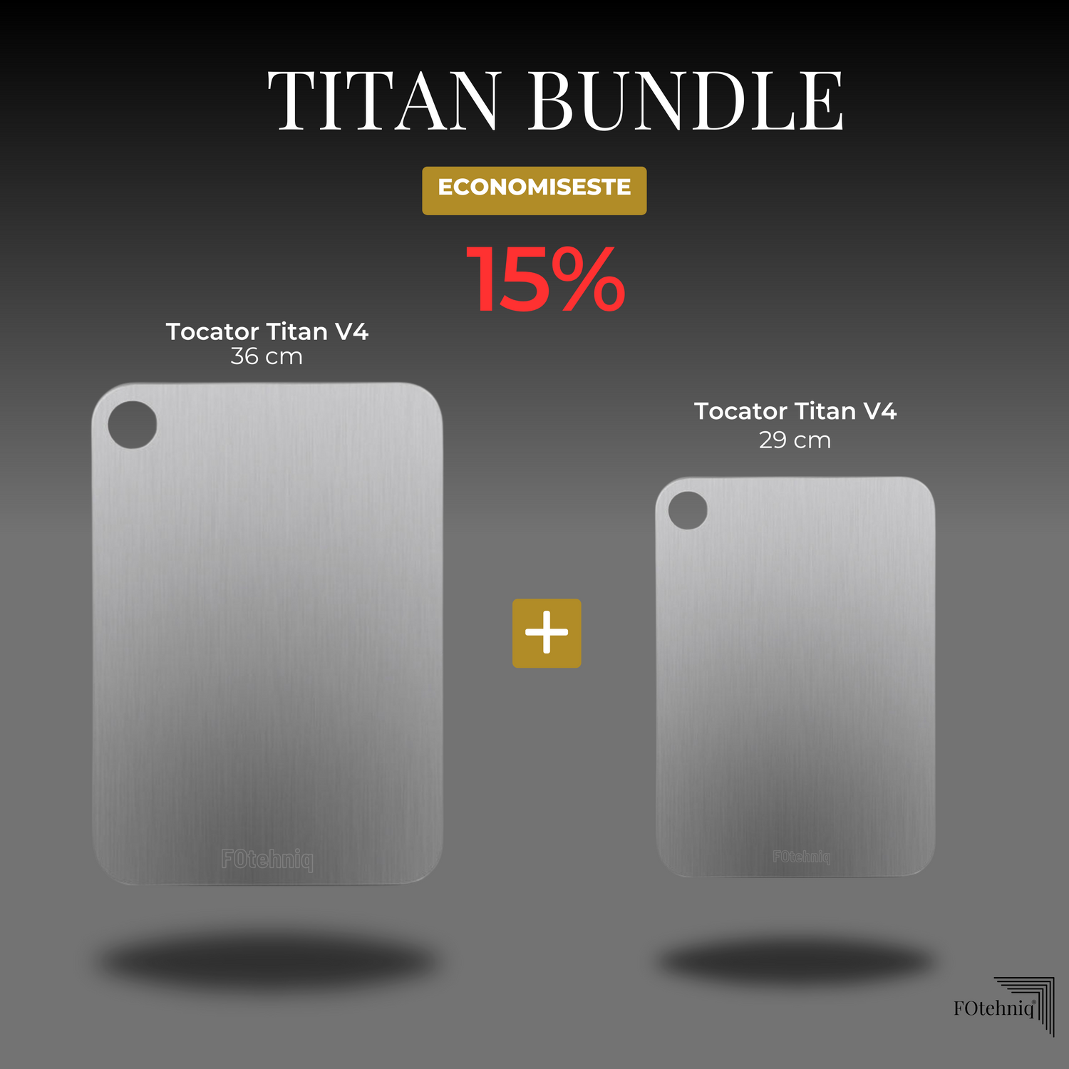 Set 2 Tocatore Titan V4 - 36 cm + 29 cm