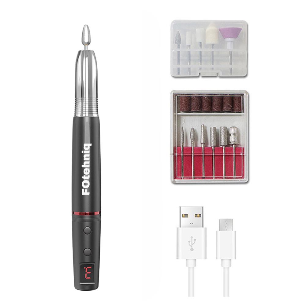 Freza de Unghii cu Acumulator Portabila Profesionala Wireless 15.000 rpm