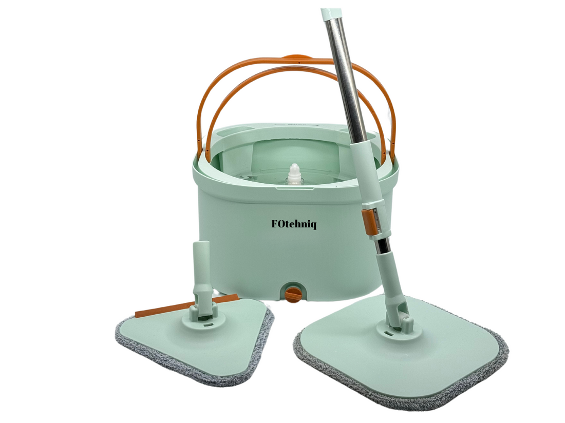 FOtehniq Home Mop DUAL BUCKET Verde Tea-Green + 3 Lavete