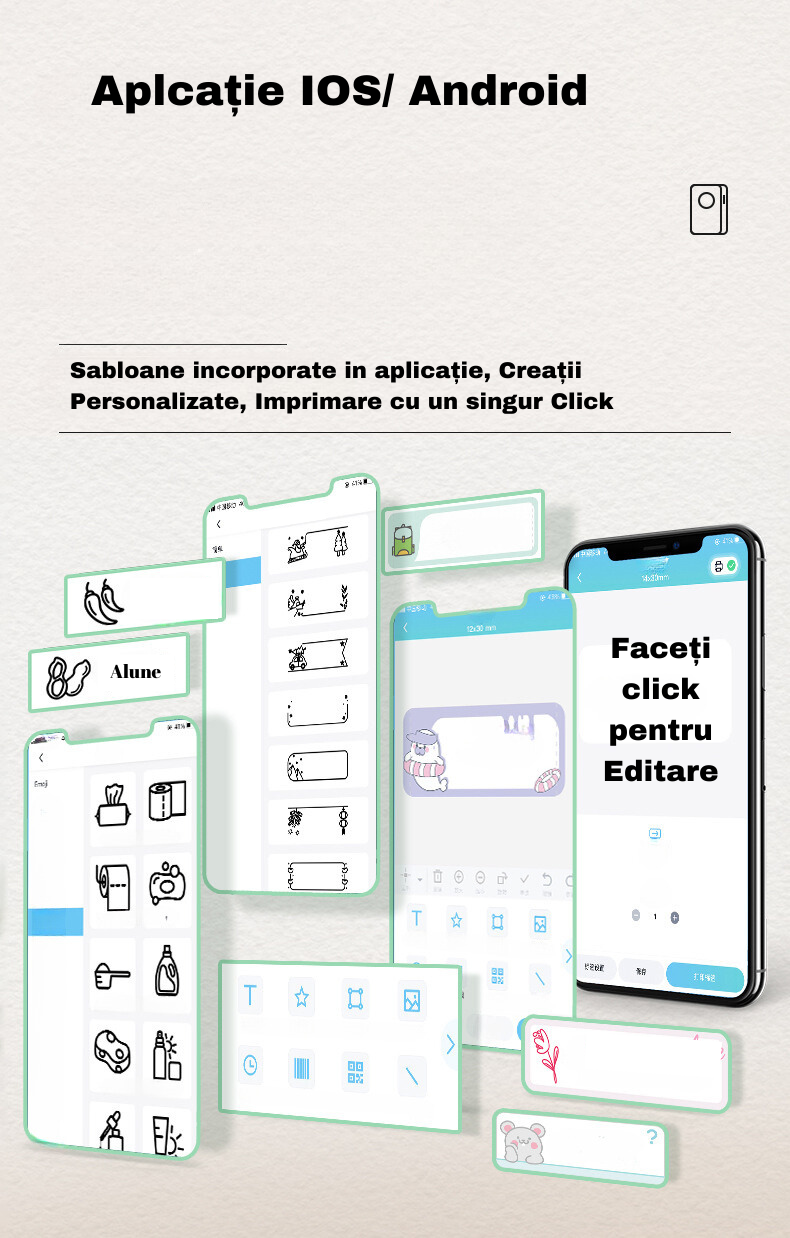 Mini Imprimanta Termica Portabila Phomemo D35 - Bluetooth cu acumulator
