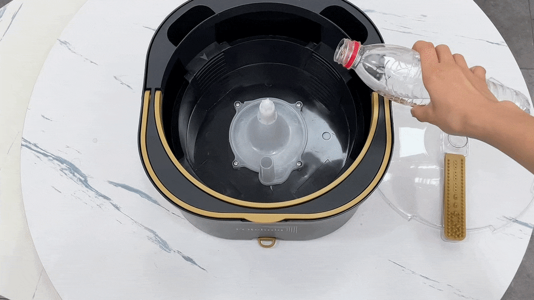 Set Mop Rotativ DUAL BUCKET negru cu 3 Lavete Incluse