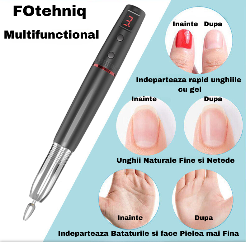 Freza de Unghii cu Acumulator Portabila Profesionala Wireless 15.000 rpm