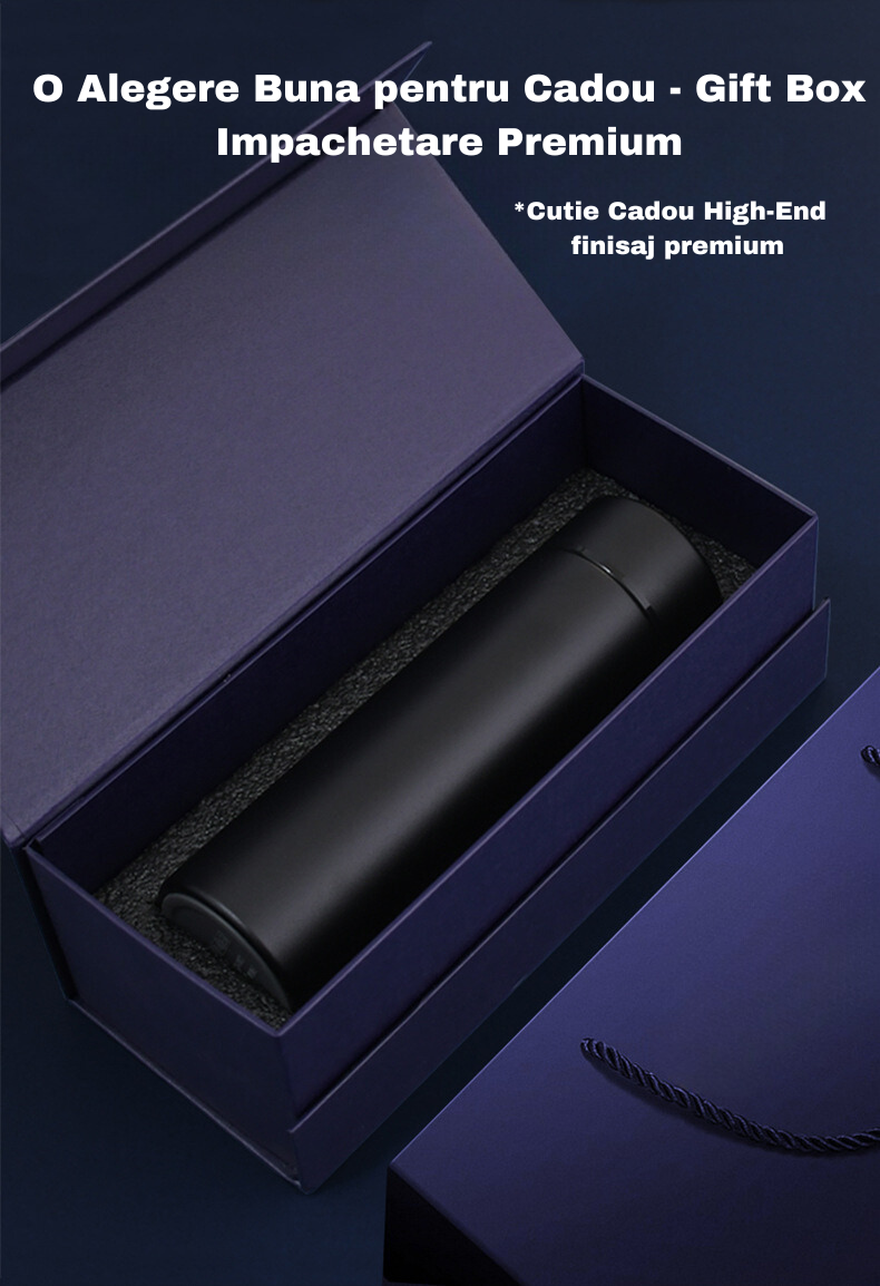 Termos Inteligent Titan cu afisaj LCD si Cutie Cadou 420 ml 24 ore