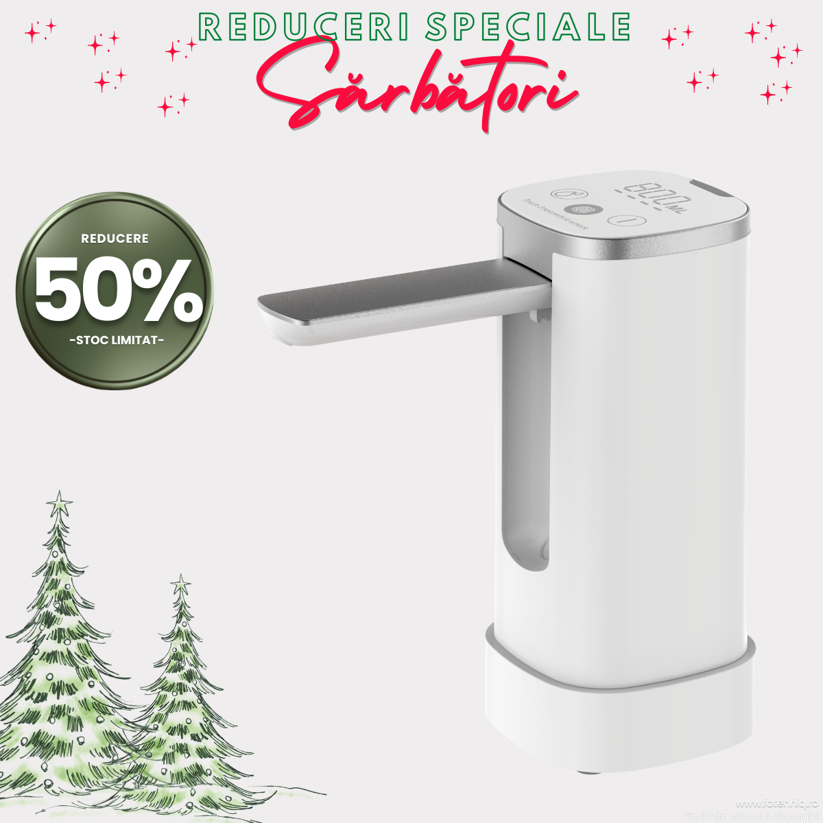 Smart electric water dispenser for A3 bottles