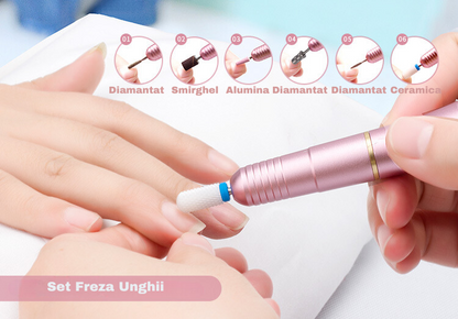 Freza de Unghii Manichiura-Pedichiura 20.000 rpm Alimentare Cablu USB