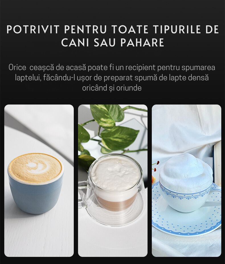 Mixer electric pentru spumarea de laptelui 6 Wați